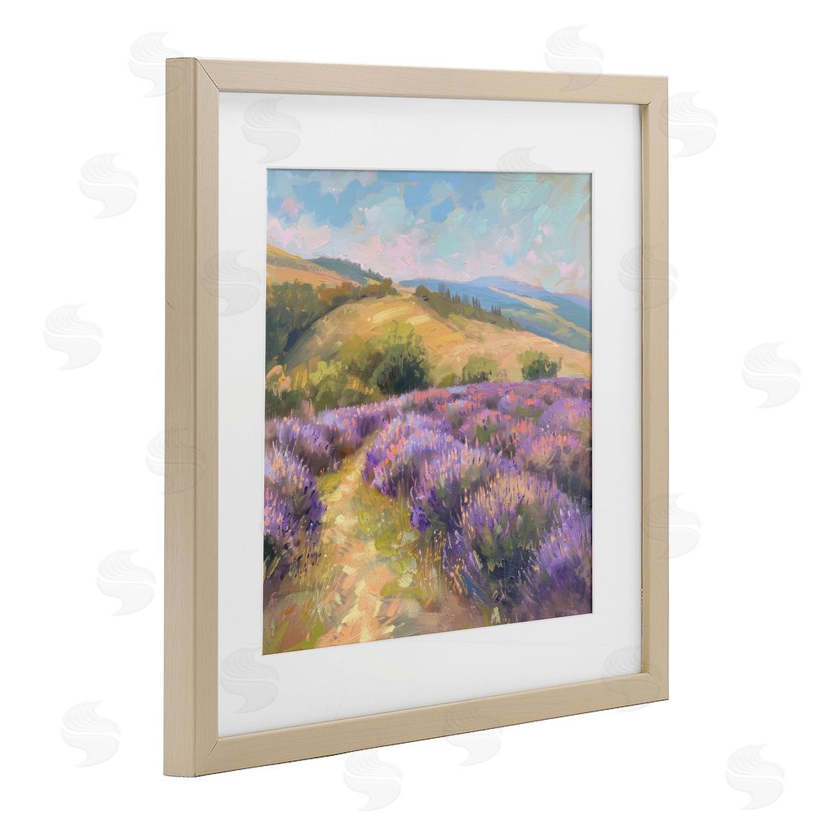 LSR Creative Studio Lavender Field Hills Canvas Wall Art Print