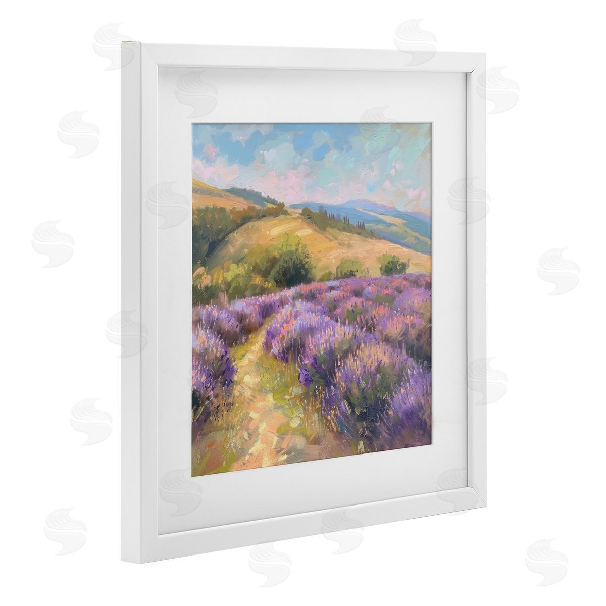 LSR Creative Studio Lavender Field Hills Canvas Wall Art Print