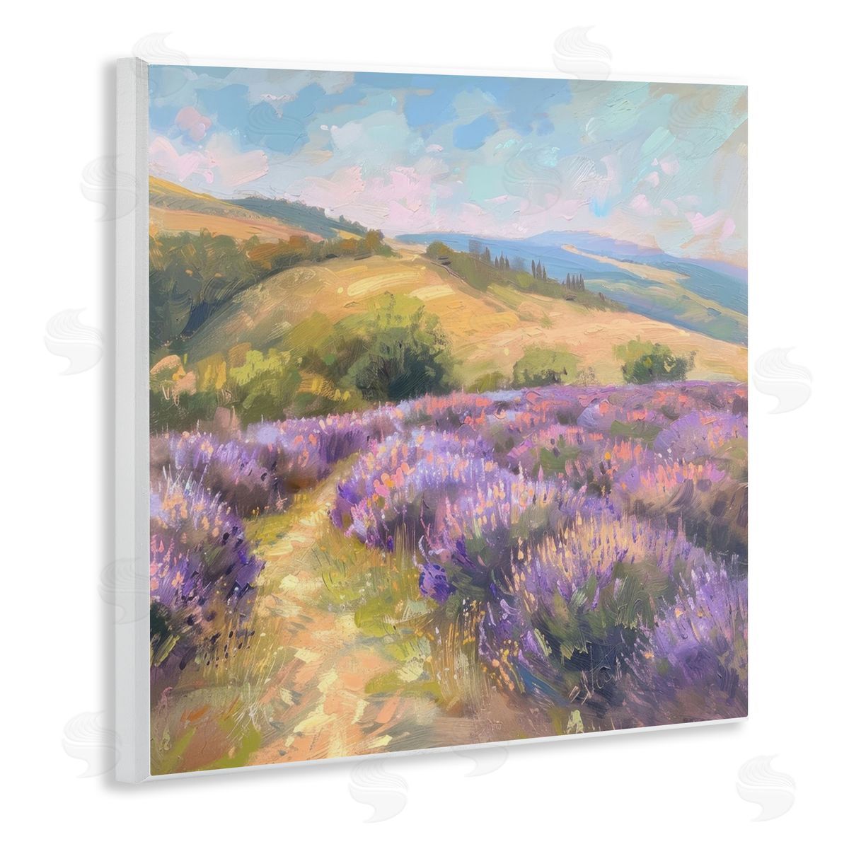 LSR Creative Studio Lavender Field Hills Canvas Wall Art Print