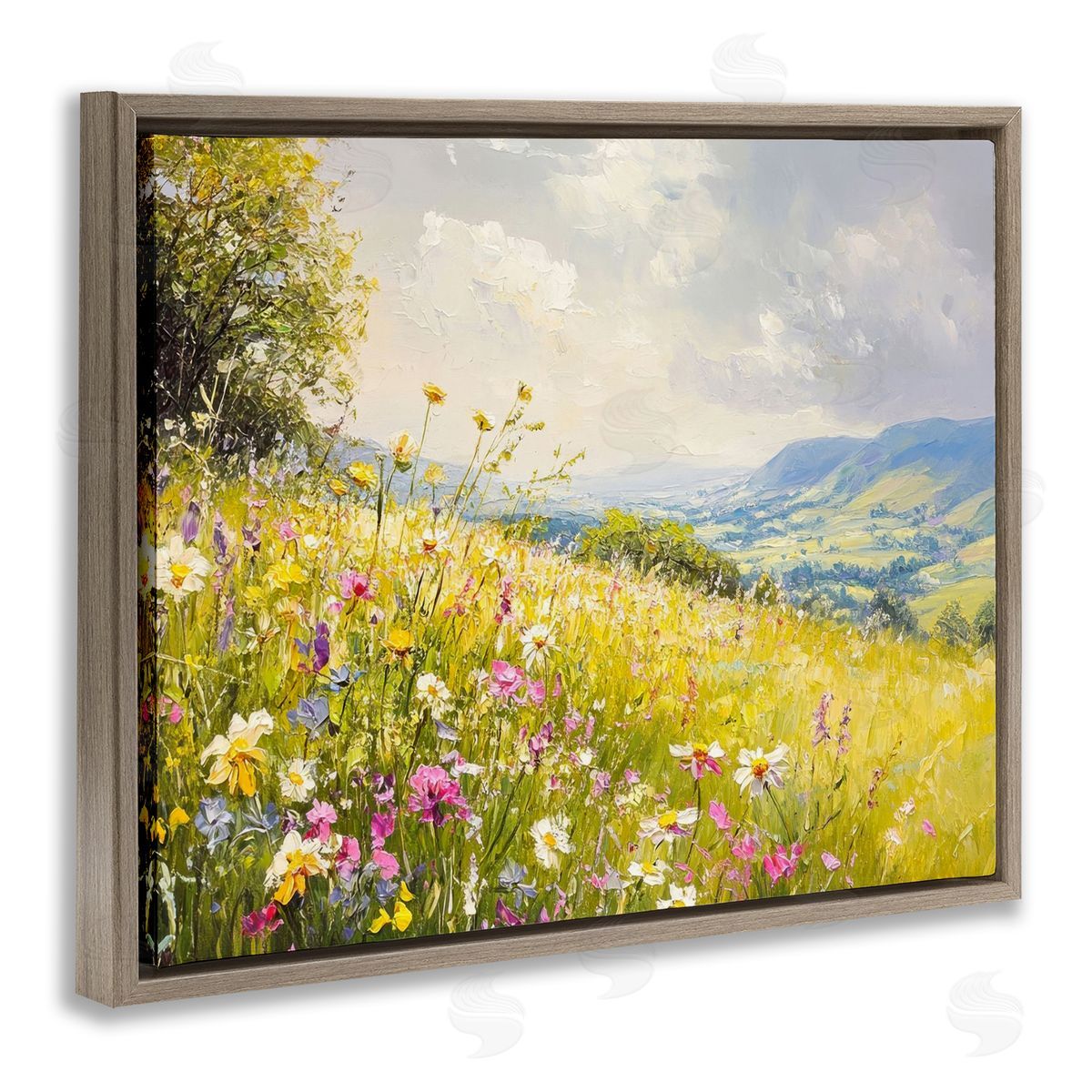 LSR Creative Studio Scenic Wildflower Hill Canvas Wall Art Print