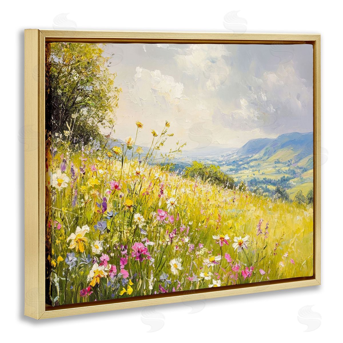 LSR Creative Studio Scenic Wildflower Hill Canvas Wall Art Print