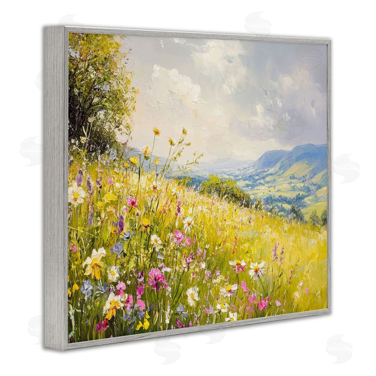 LSR Creative Studio Scenic Wildflower Hill Canvas Wall Art Print