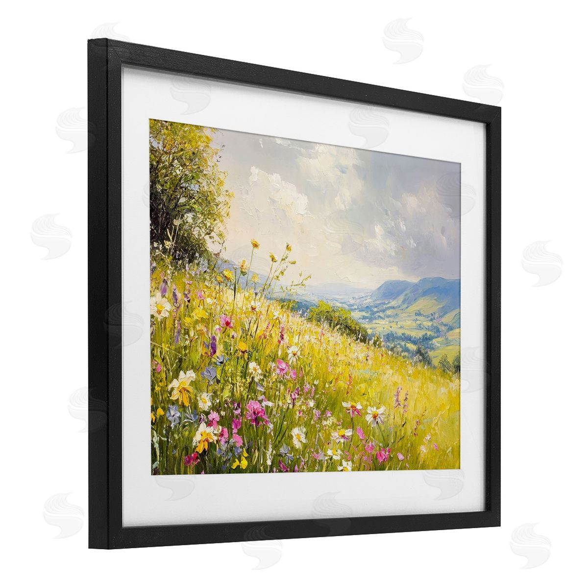 LSR Creative Studio Scenic Wildflower Hill Canvas Wall Art Print