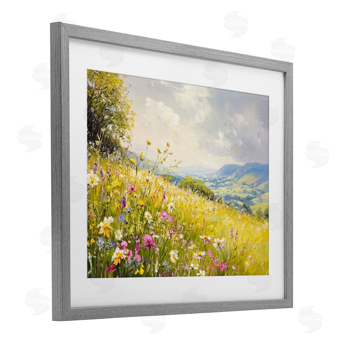 LSR Creative Studio Scenic Wildflower Hill Canvas Wall Art Print