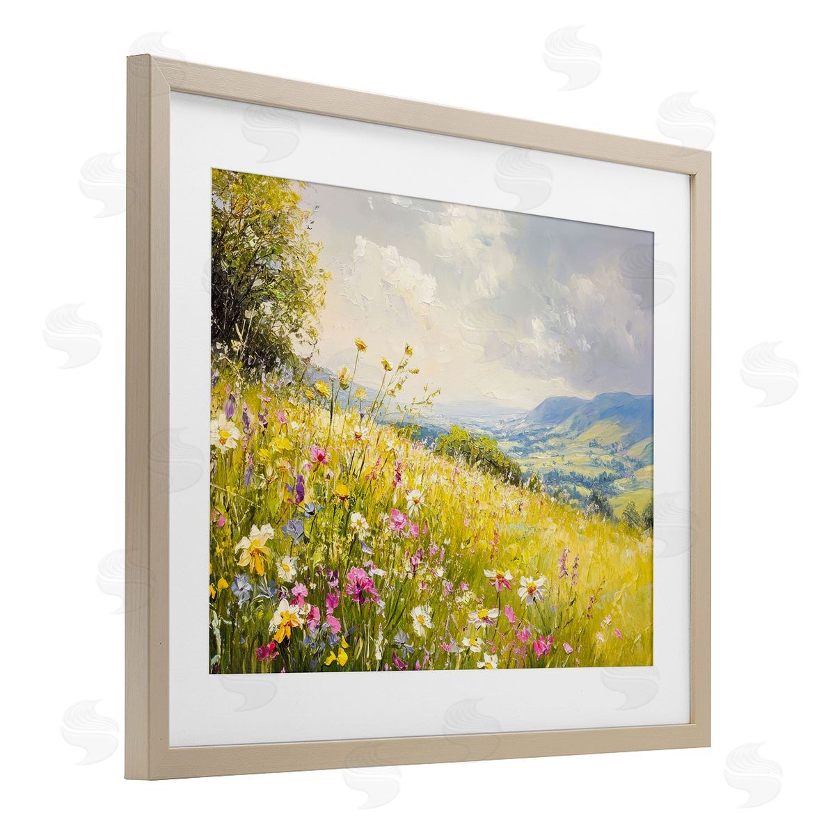 LSR Creative Studio Scenic Wildflower Hill Canvas Wall Art Print