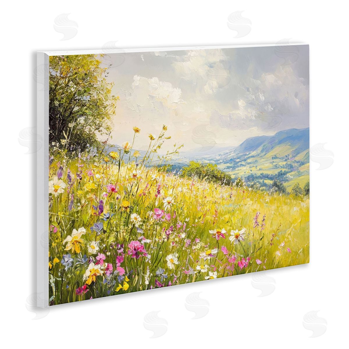 LSR Creative Studio Scenic Wildflower Hill Canvas Wall Art Print