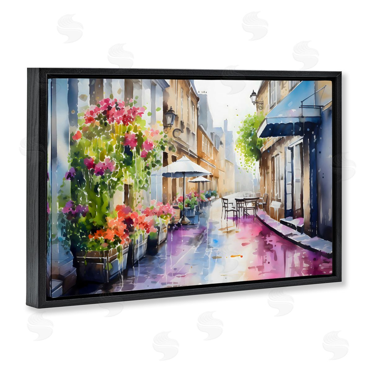 LSR Creative Studio Summer Street Scene Canvas Wall Art Print