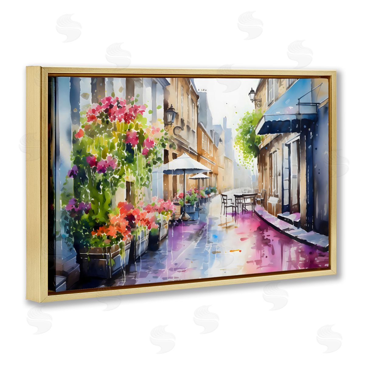 LSR Creative Studio Summer Street Scene Canvas Wall Art Print