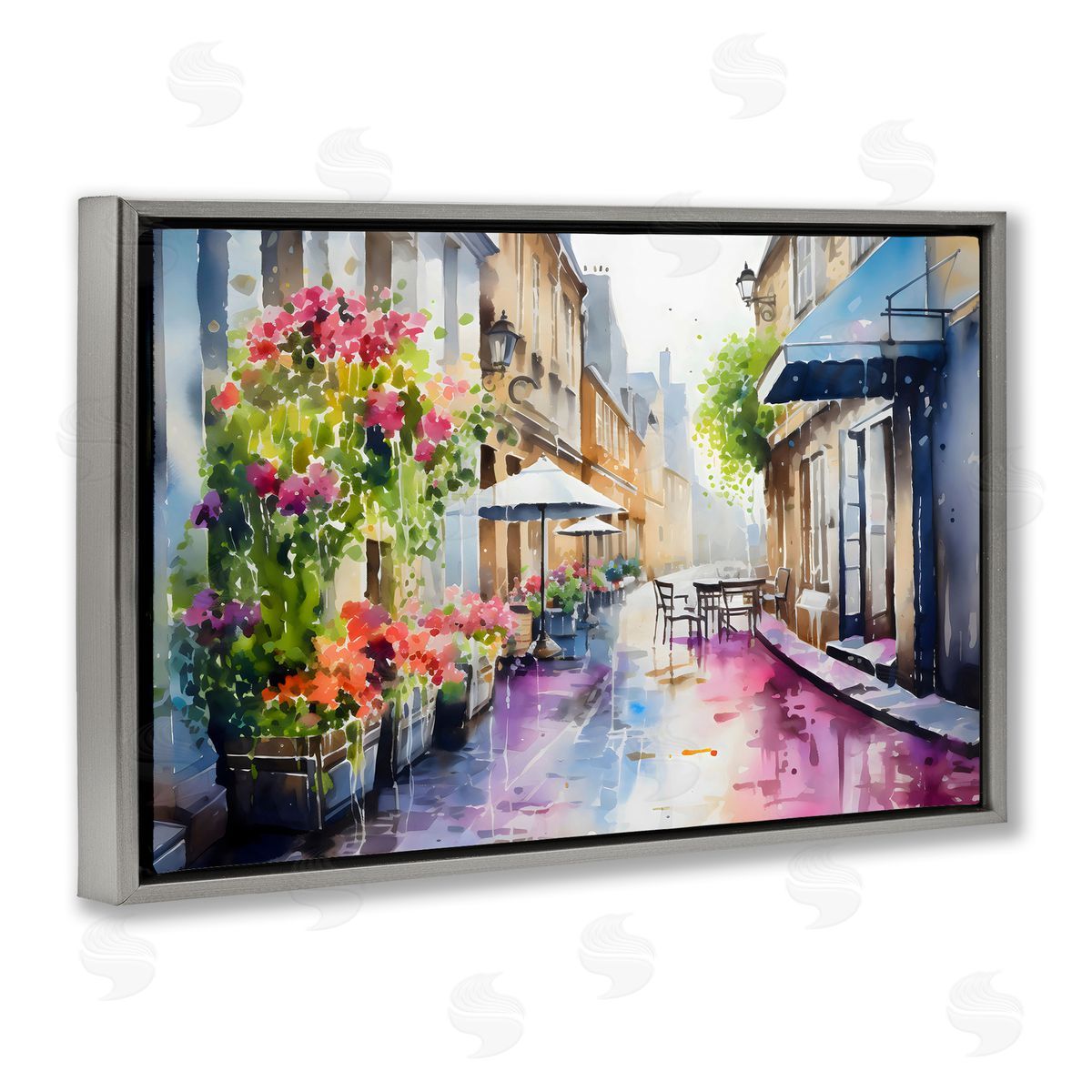 LSR Creative Studio Summer Street Scene Canvas Wall Art Print
