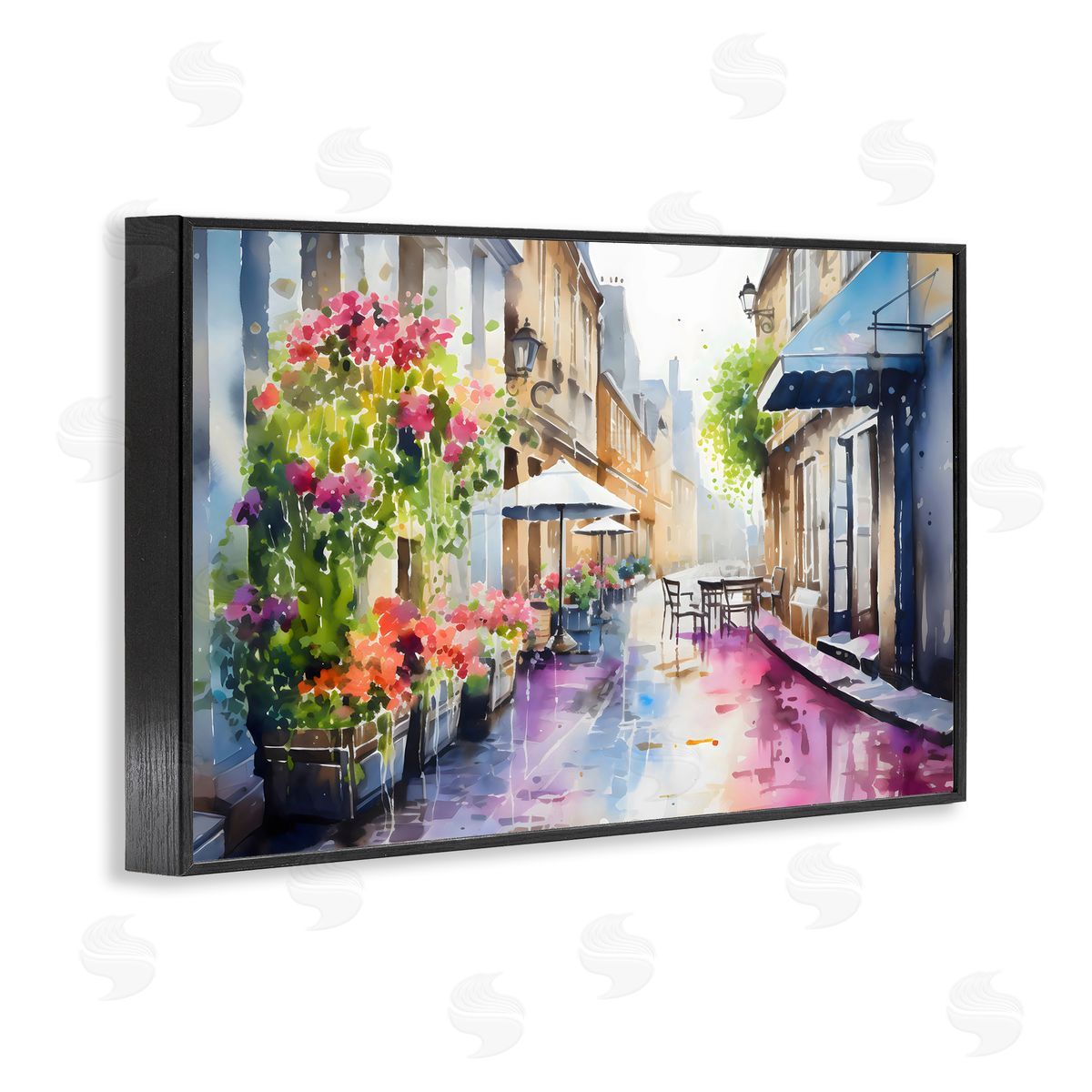 LSR Creative Studio Summer Street Scene Canvas Wall Art Print