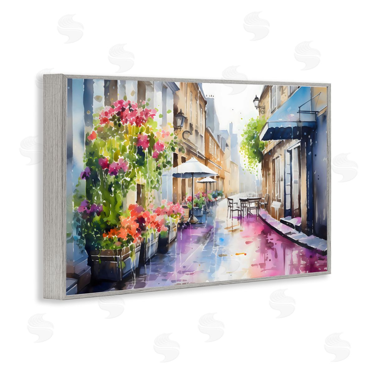 LSR Creative Studio Summer Street Scene Canvas Wall Art Print