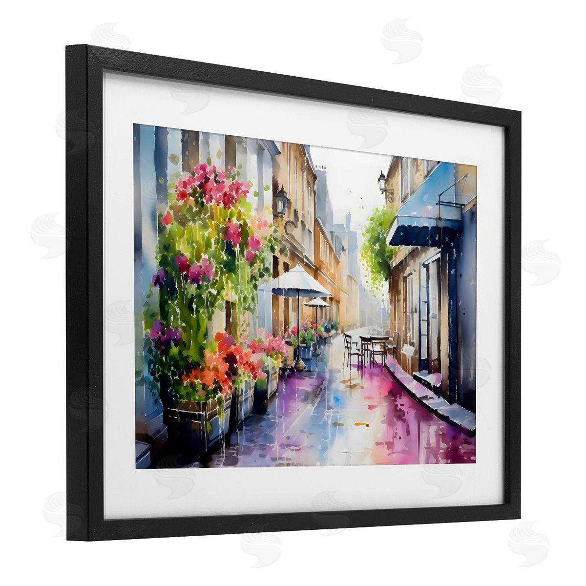 LSR Creative Studio Summer Street Scene Canvas Wall Art Print