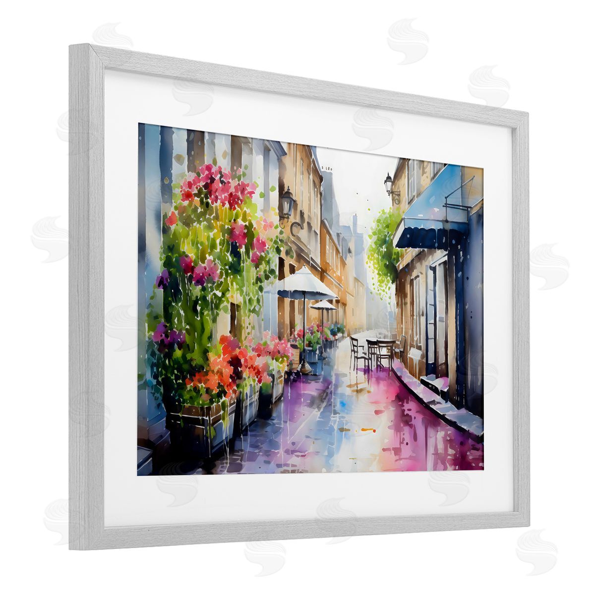 LSR Creative Studio Summer Street Scene Canvas Wall Art Print