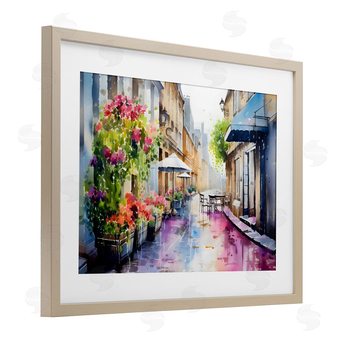 LSR Creative Studio Summer Street Scene Canvas Wall Art Print