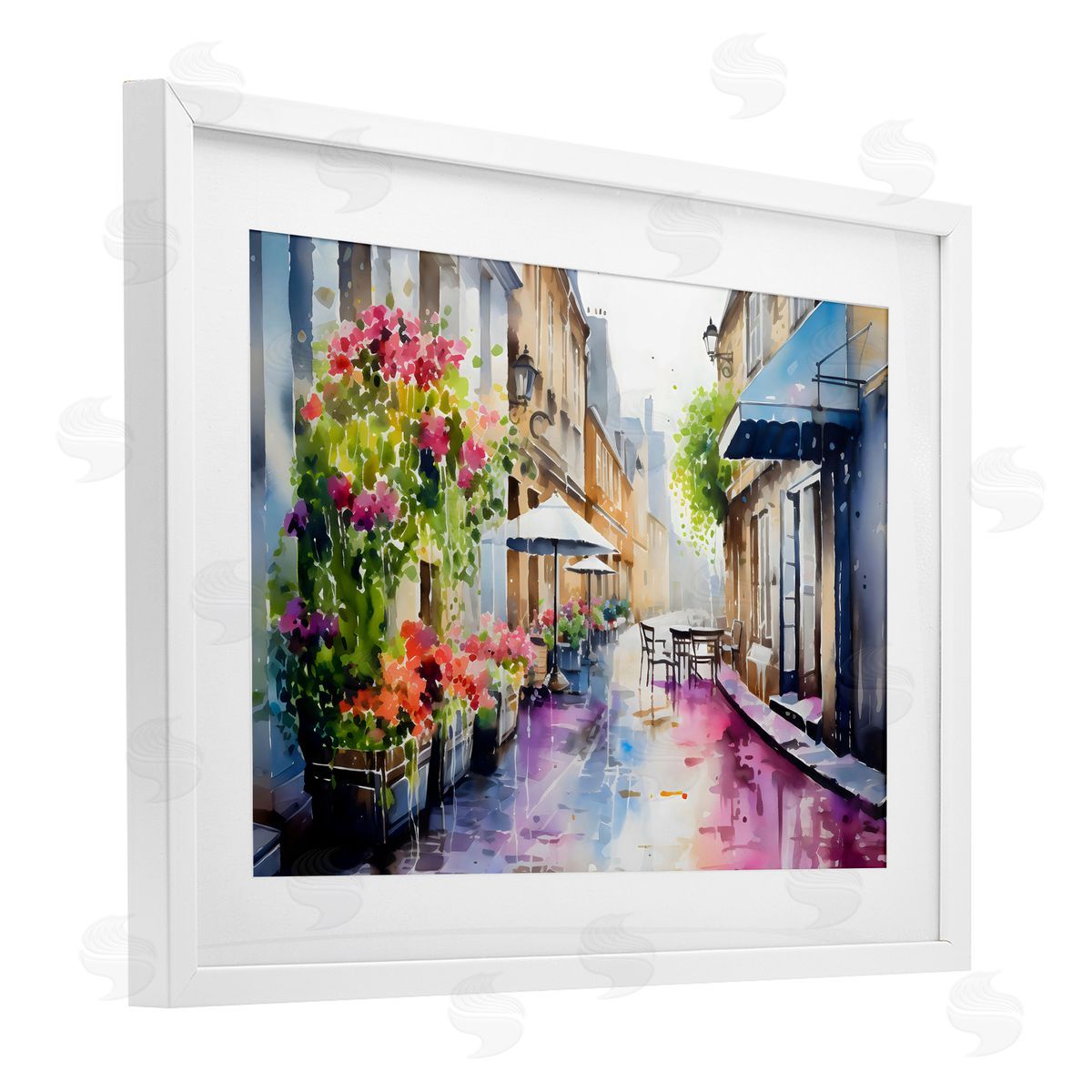 LSR Creative Studio Summer Street Scene Canvas Wall Art Print