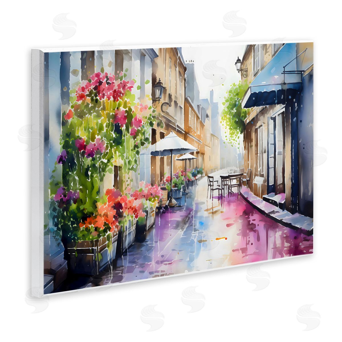 LSR Creative Studio Summer Street Scene Canvas Wall Art Print