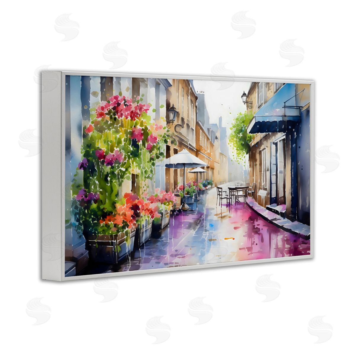 LSR Creative Studio Summer Street Scene Canvas Wall Art Print