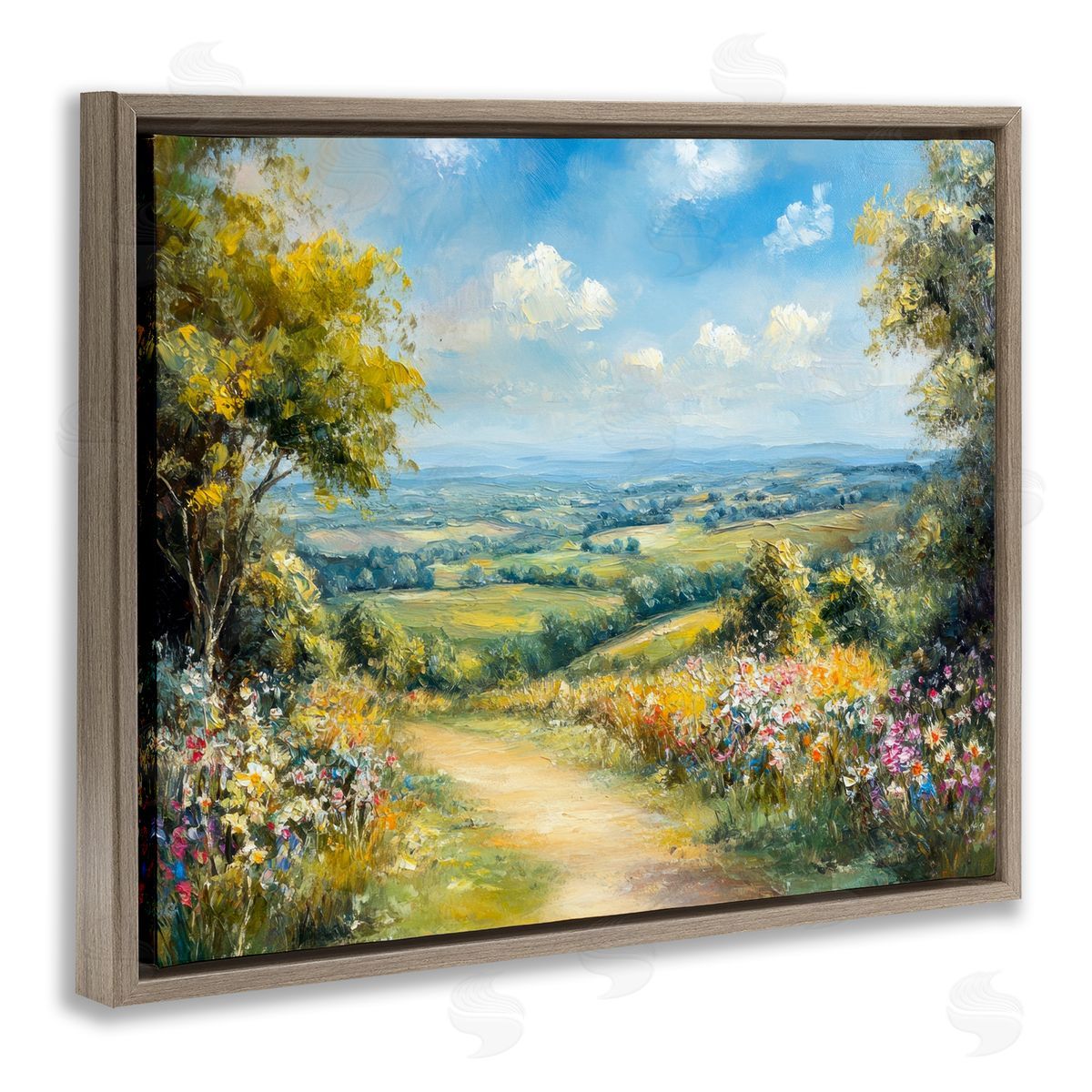 Petal Prints Design Wandering Path Overlook Canvas Wall Art Print