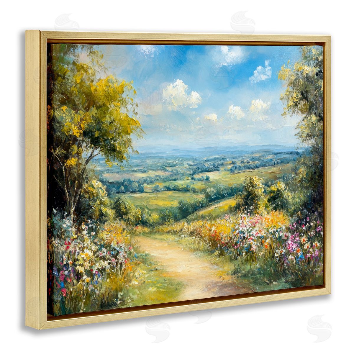 Petal Prints Design Wandering Path Overlook Canvas Wall Art Print