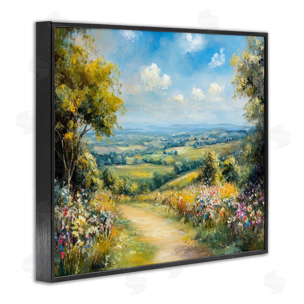 Petal Prints Design Wandering Path Overlook Canvas Wall Art Print