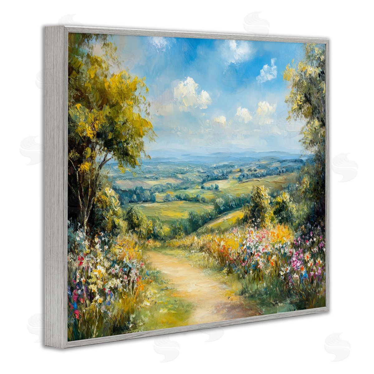 Petal Prints Design Wandering Path Overlook Canvas Wall Art Print