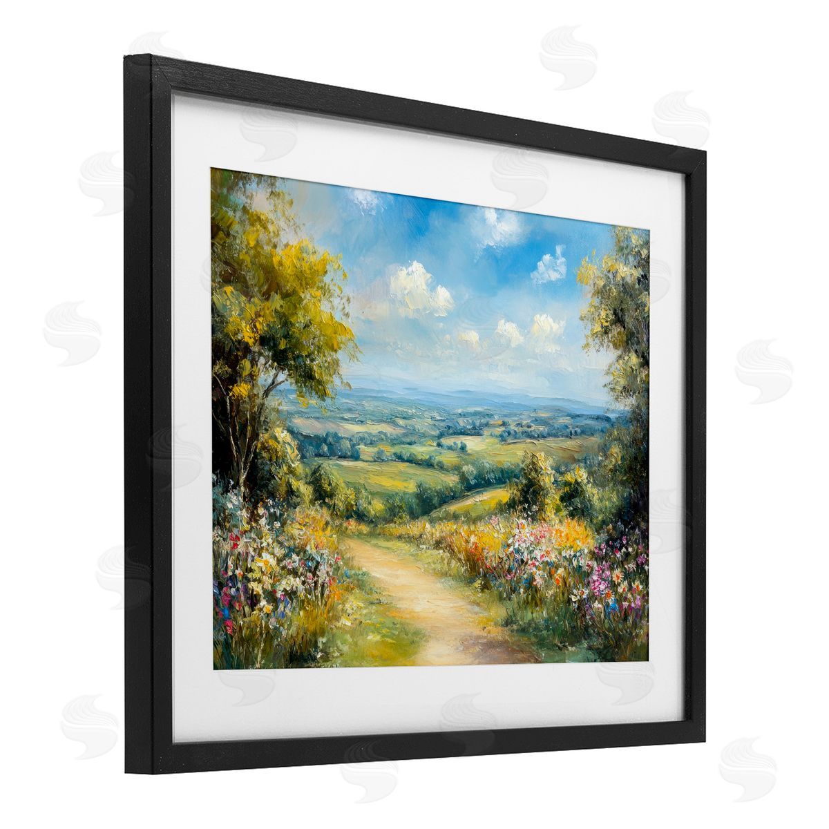 Petal Prints Design Wandering Path Overlook Canvas Wall Art Print