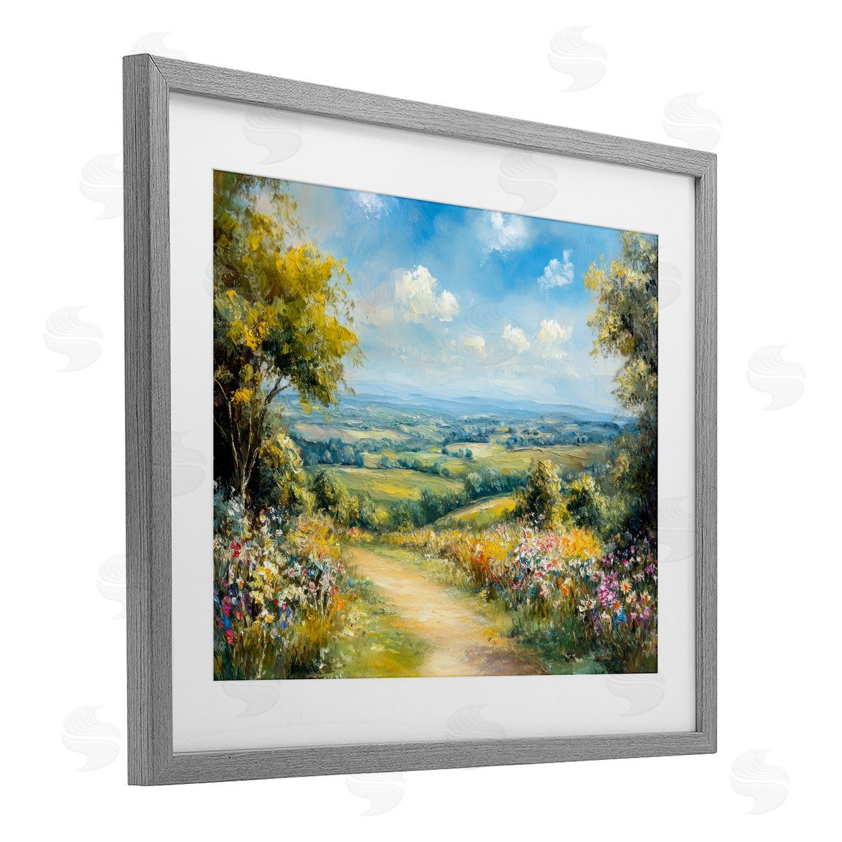 Petal Prints Design Wandering Path Overlook Canvas Wall Art Print