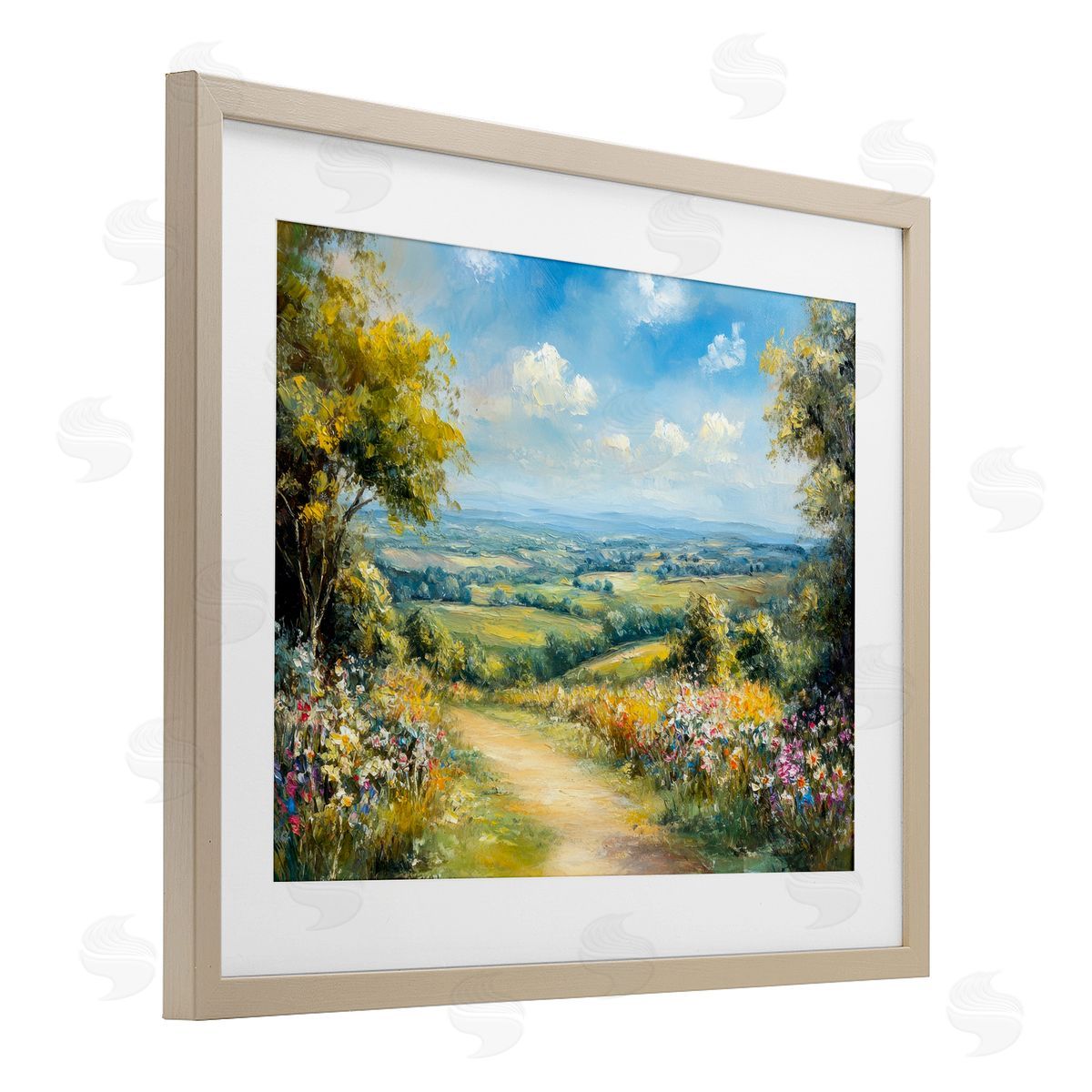 Petal Prints Design Wandering Path Overlook Canvas Wall Art Print