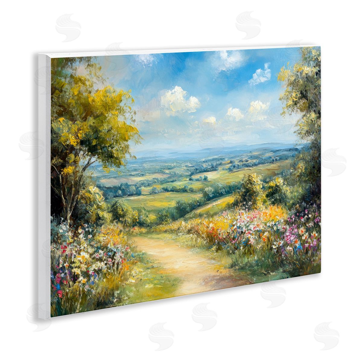 Petal Prints Design Wandering Path Overlook Canvas Wall Art Print