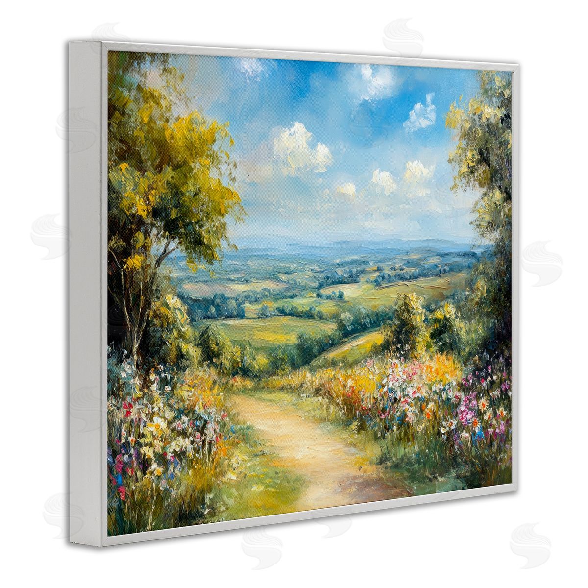 Petal Prints Design Wandering Path Overlook Canvas Wall Art Print