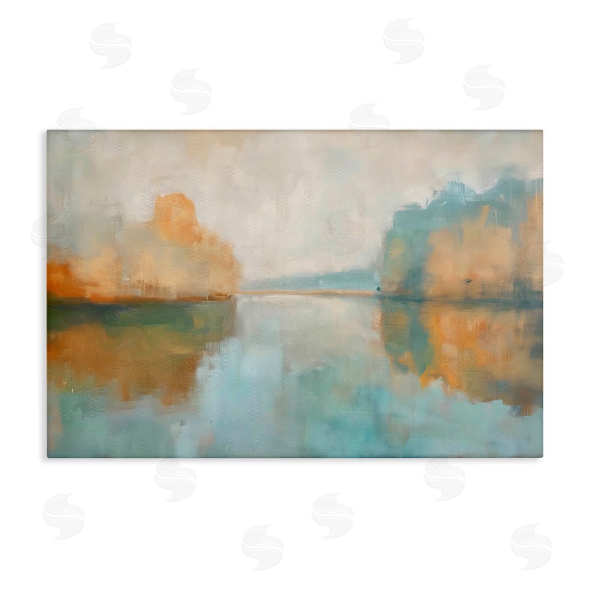 LSR Creative Studio Abstract Riverscape Reflection Canvas Wall Art Print
