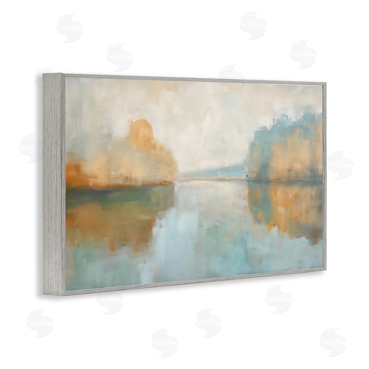 LSR Creative Studio Abstract Riverscape Reflection Canvas Wall Art Print