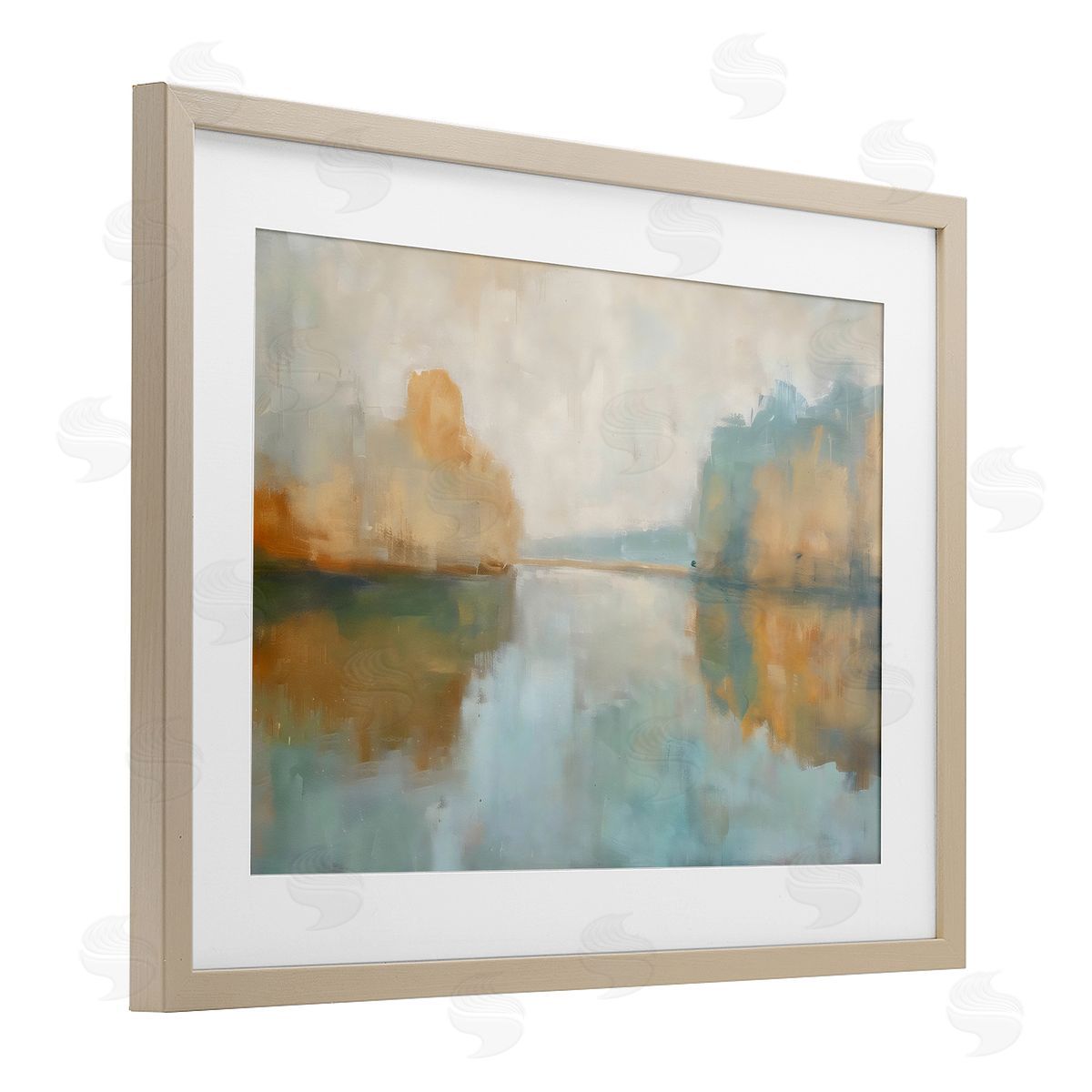 LSR Creative Studio Abstract Riverscape Reflection Canvas Wall Art Print