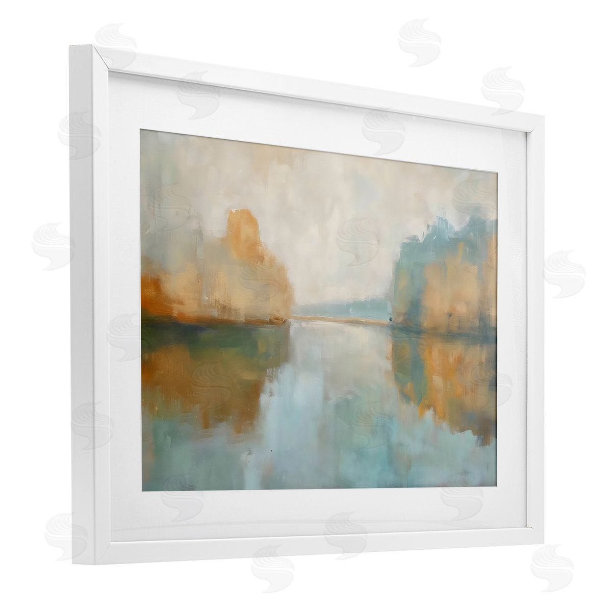 LSR Creative Studio Abstract Riverscape Reflection Canvas Wall Art Print