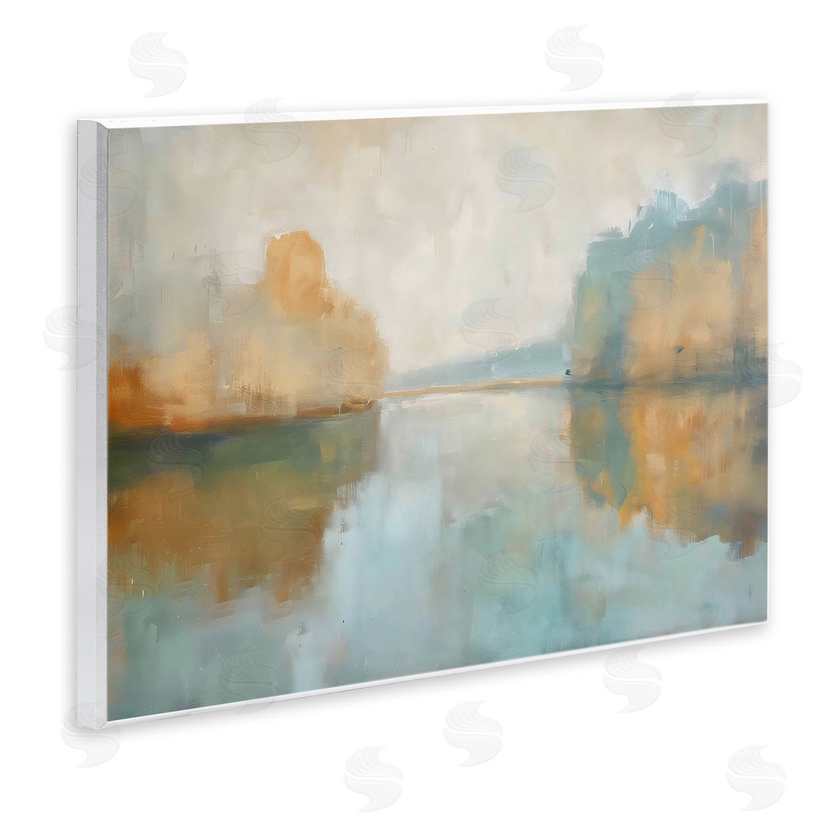 LSR Creative Studio Abstract Riverscape Reflection Canvas Wall Art Print
