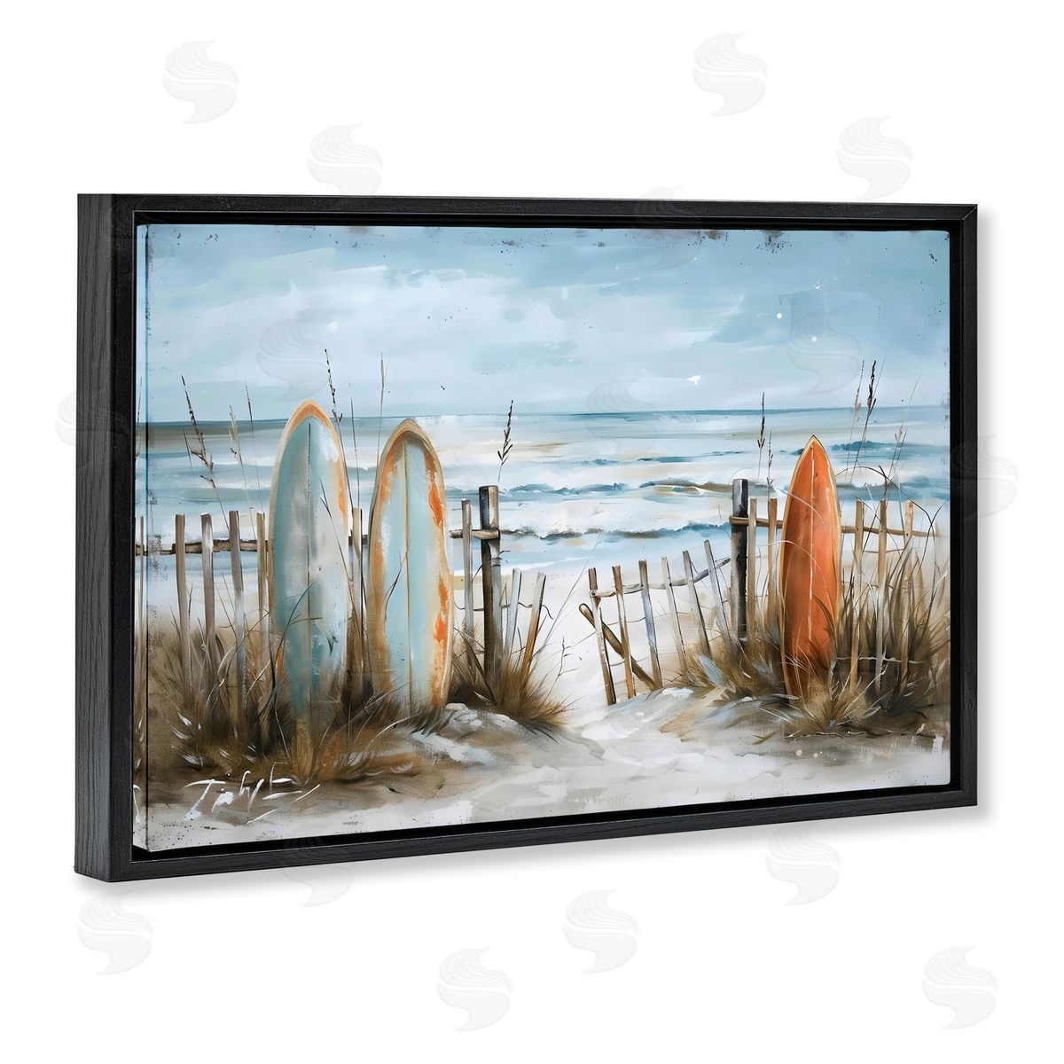 LSR Creative Studio Coastal Surf Summer View Canvas Wall Art Print
