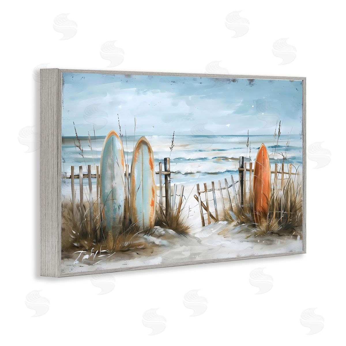 LSR Creative Studio Coastal Surf Summer View Canvas Wall Art Print