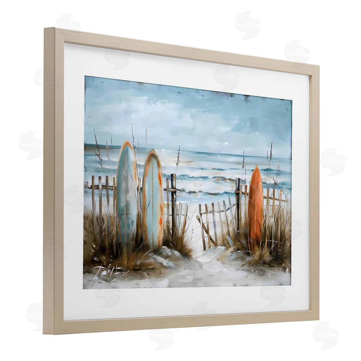 LSR Creative Studio Coastal Surf Summer View Canvas Wall Art Print