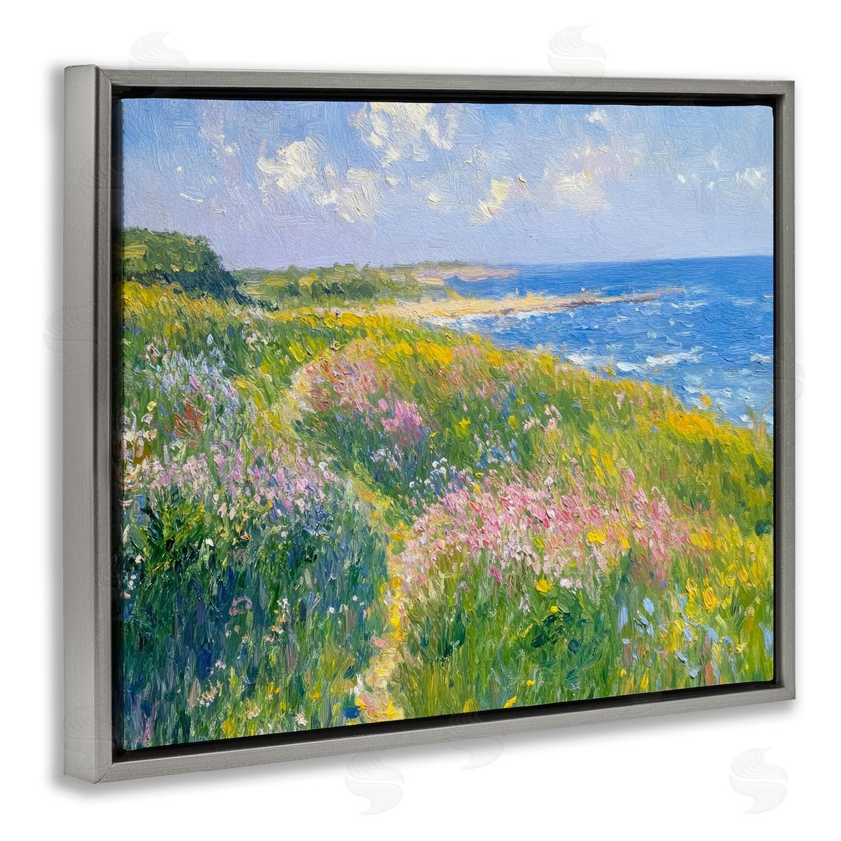 Petal Prints Design Impressionist Smudged Coast Canvas Wall Art Print