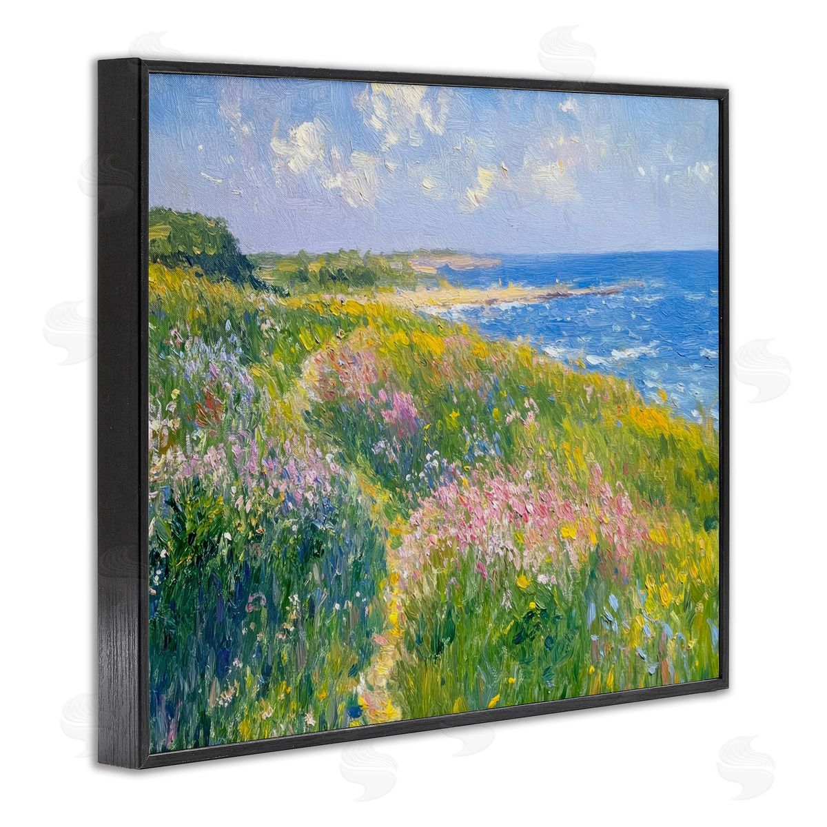 Petal Prints Design Impressionist Smudged Coast Canvas Wall Art Print