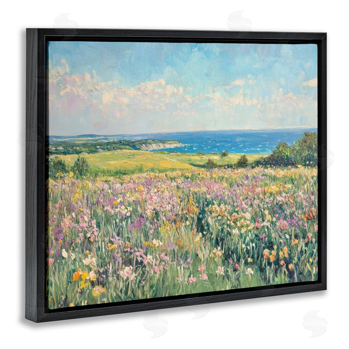 Petal Prints Design Lilac Coast Seascape Canvas Wall Art Print