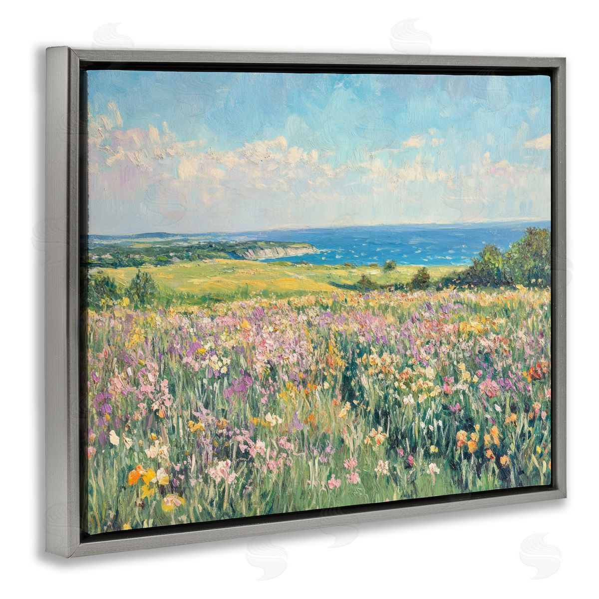 Petal Prints Design Lilac Coast Seascape Canvas Wall Art Print