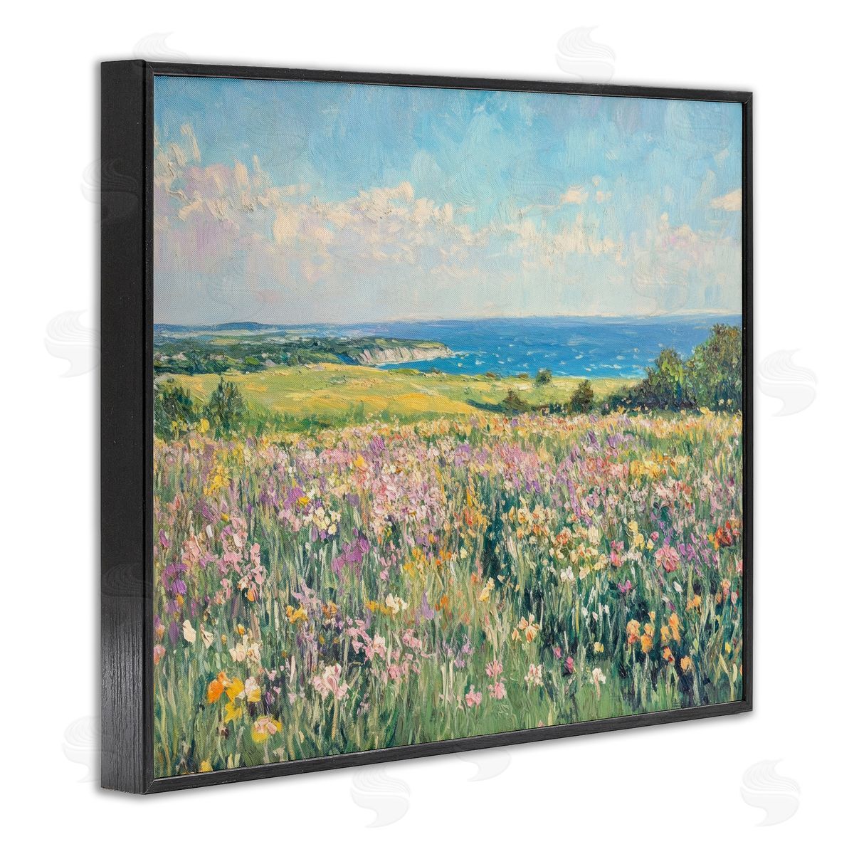 Petal Prints Design Lilac Coast Seascape Canvas Wall Art Print