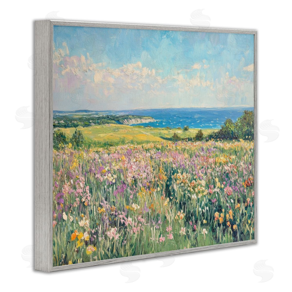 Petal Prints Design Lilac Coast Seascape Canvas Wall Art Print