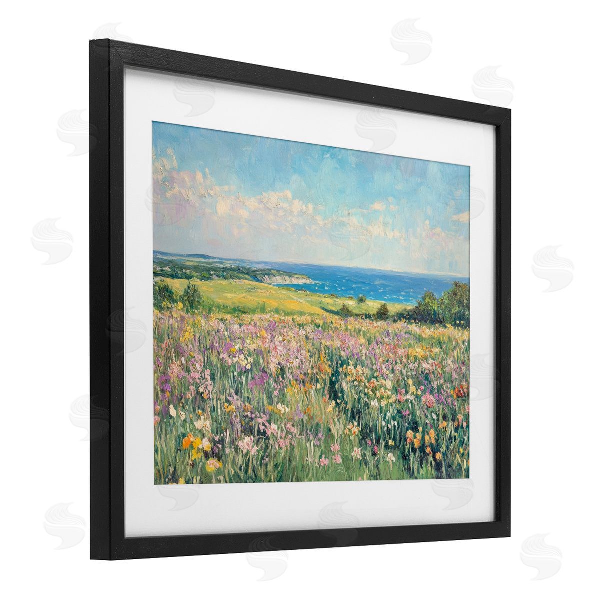 Petal Prints Design Lilac Coast Seascape Canvas Wall Art Print