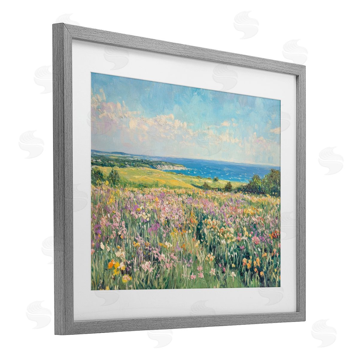 Petal Prints Design Lilac Coast Seascape Canvas Wall Art Print