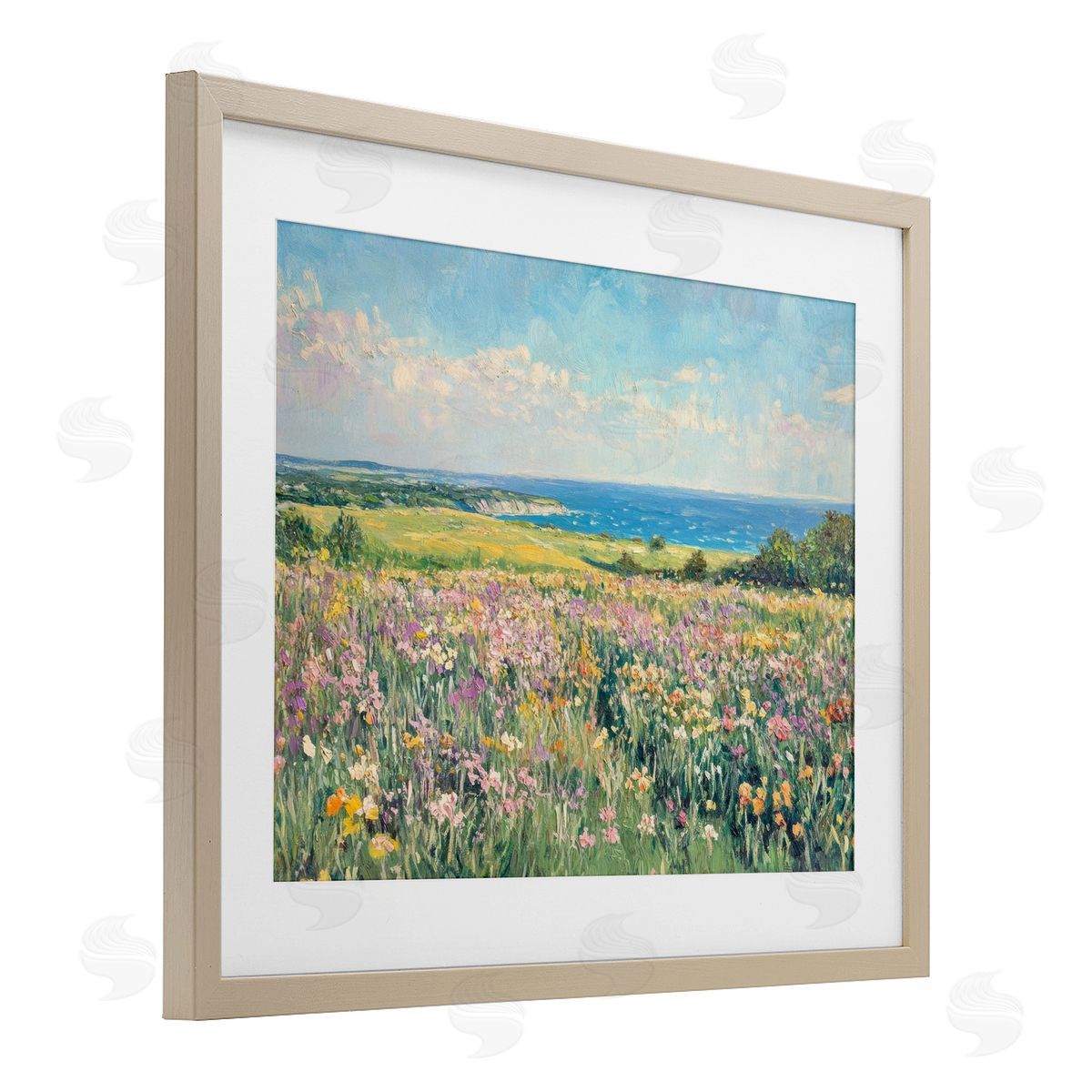 Petal Prints Design Lilac Coast Seascape Canvas Wall Art Print