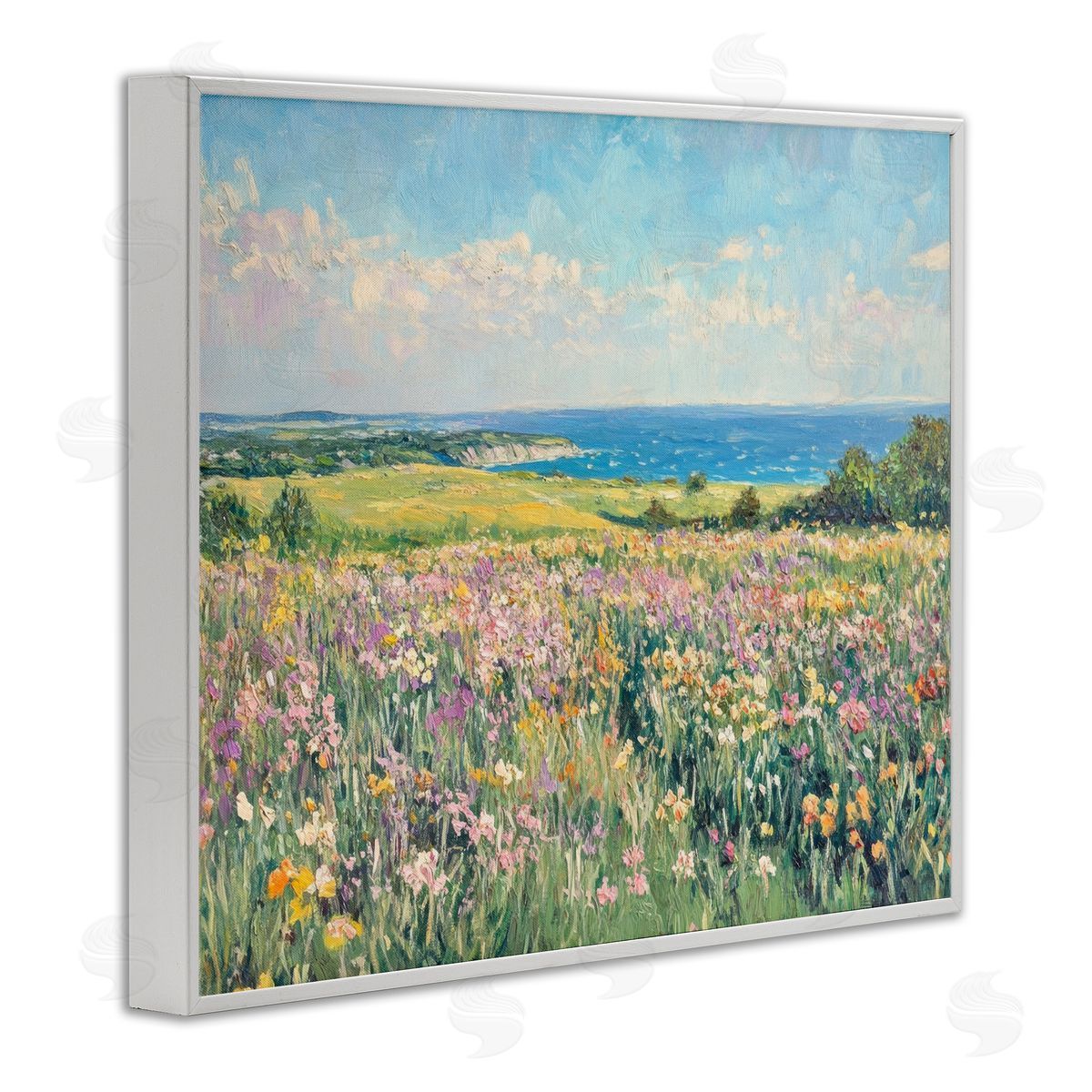 Petal Prints Design Lilac Coast Seascape Canvas Wall Art Print
