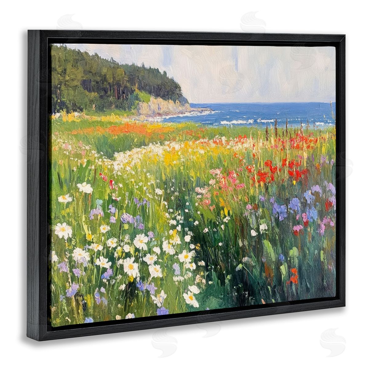 Petal Prints Design Vivid Wildflower Beach Canvas Wall Art Print