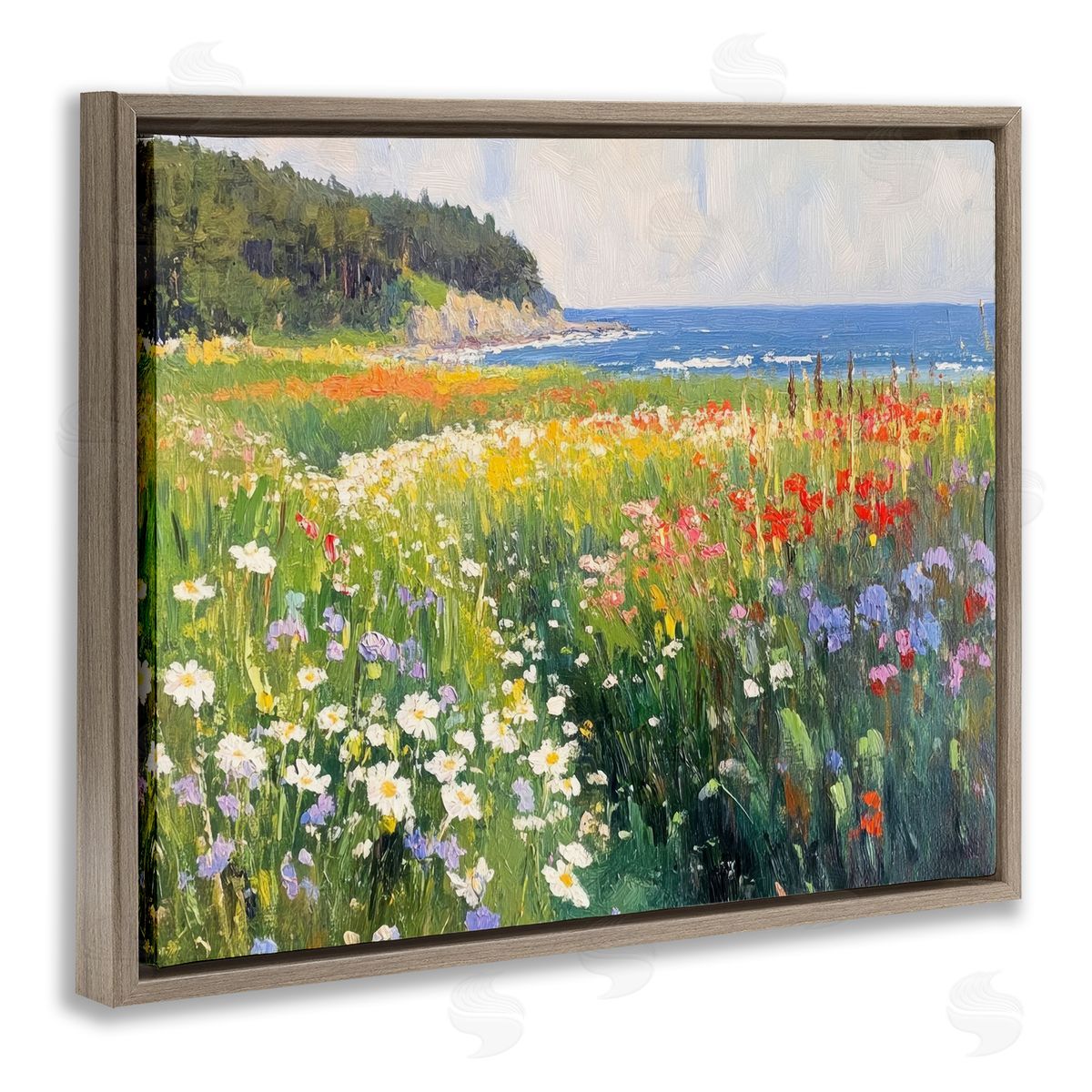 Petal Prints Design Vivid Wildflower Beach Canvas Wall Art Print